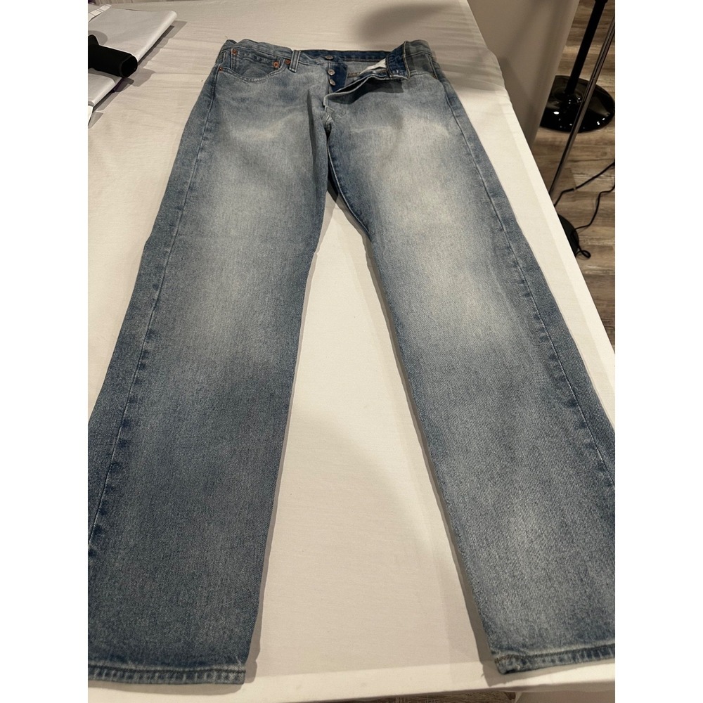 Levi's 501 Button Fly Jeans for Men, Light Blue -